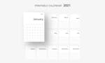 Minimal Calendar For 2021 image