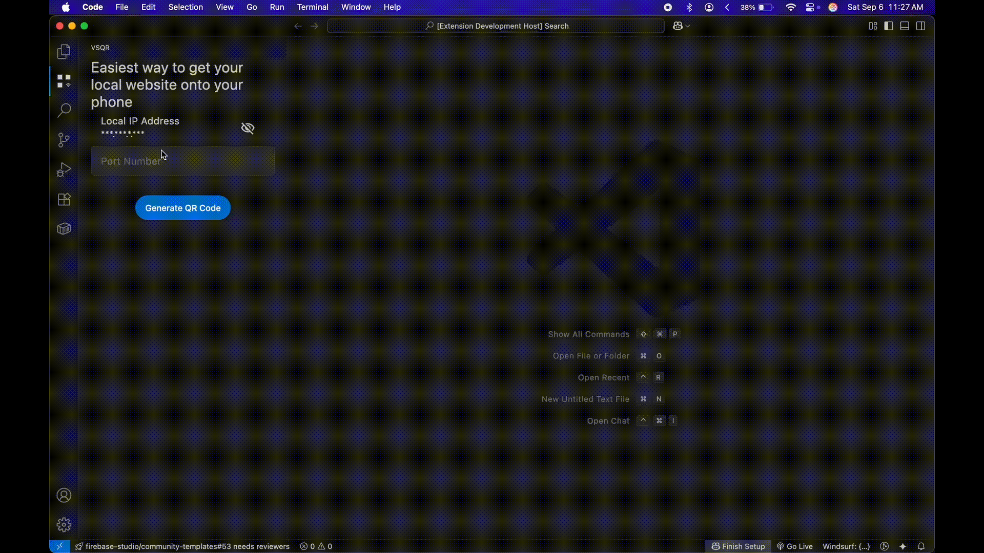 Misericordiosamente - VS Extension Code per ottenere il sito Web locale sul tuo telefono media 1