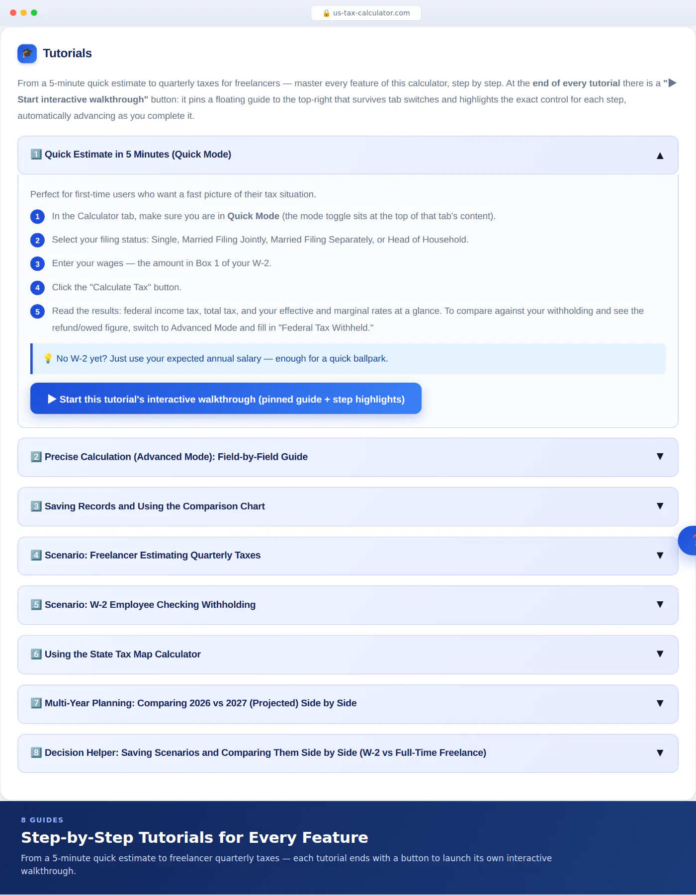 US Tax Calculator 2026 gallery image