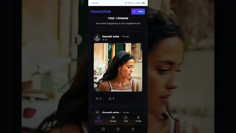NearbyHub – Meet People Nearby screenshot 1 (video preview)