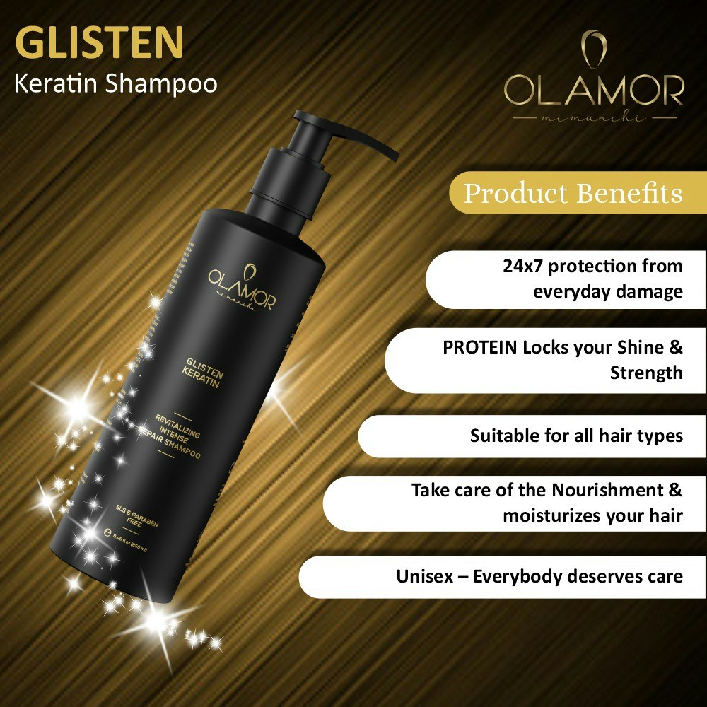Glisten queratin champú de reparación intensa media 4