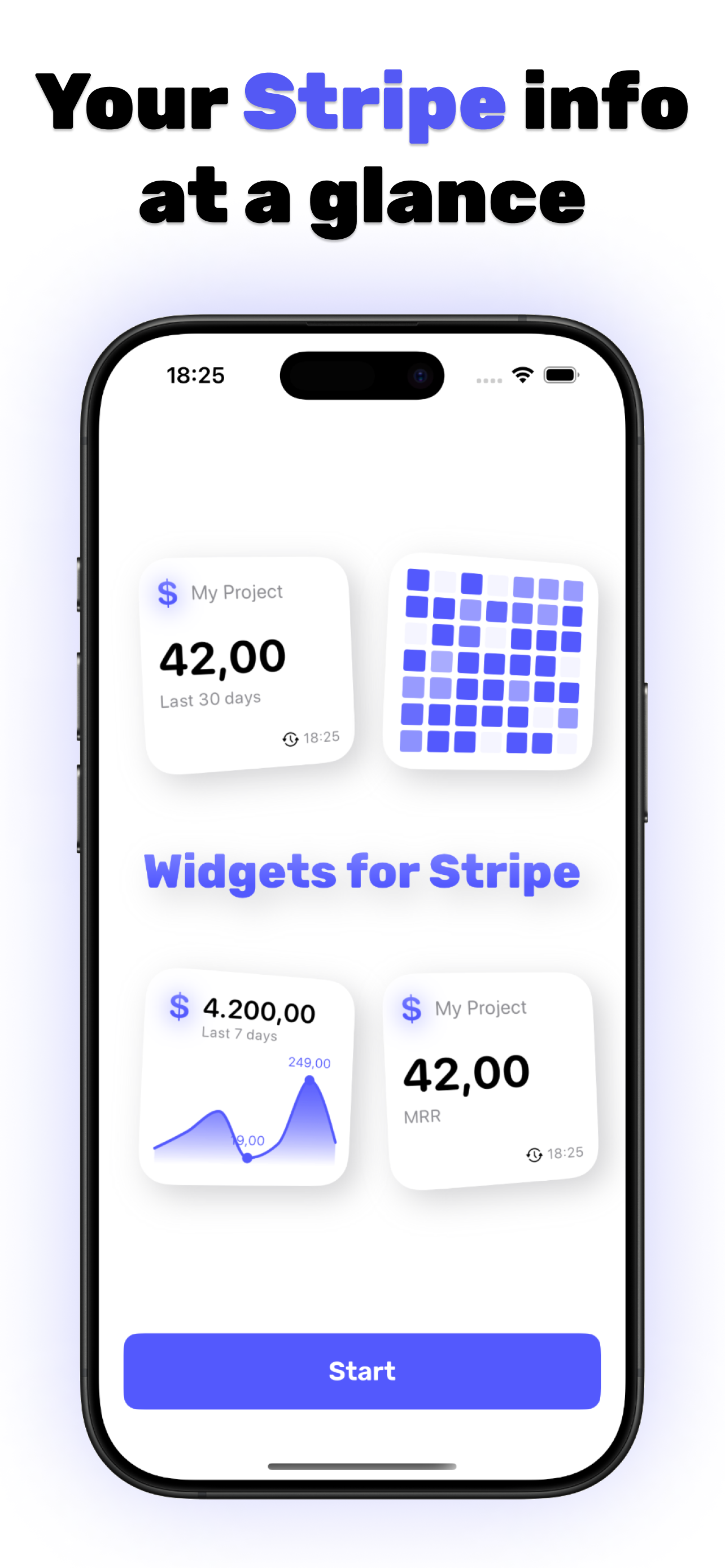 startuptile Widgets for Stripe-Your revenue info at a glance in the coolest way possible