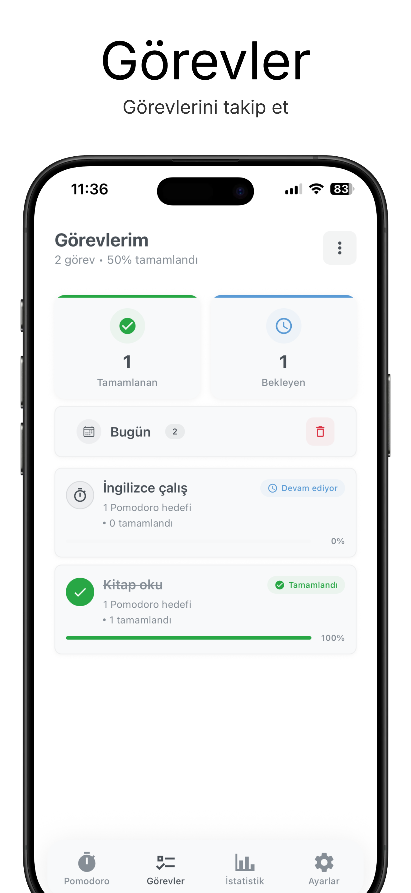 Pomodak - Screenshot 2 showing product features and functionality