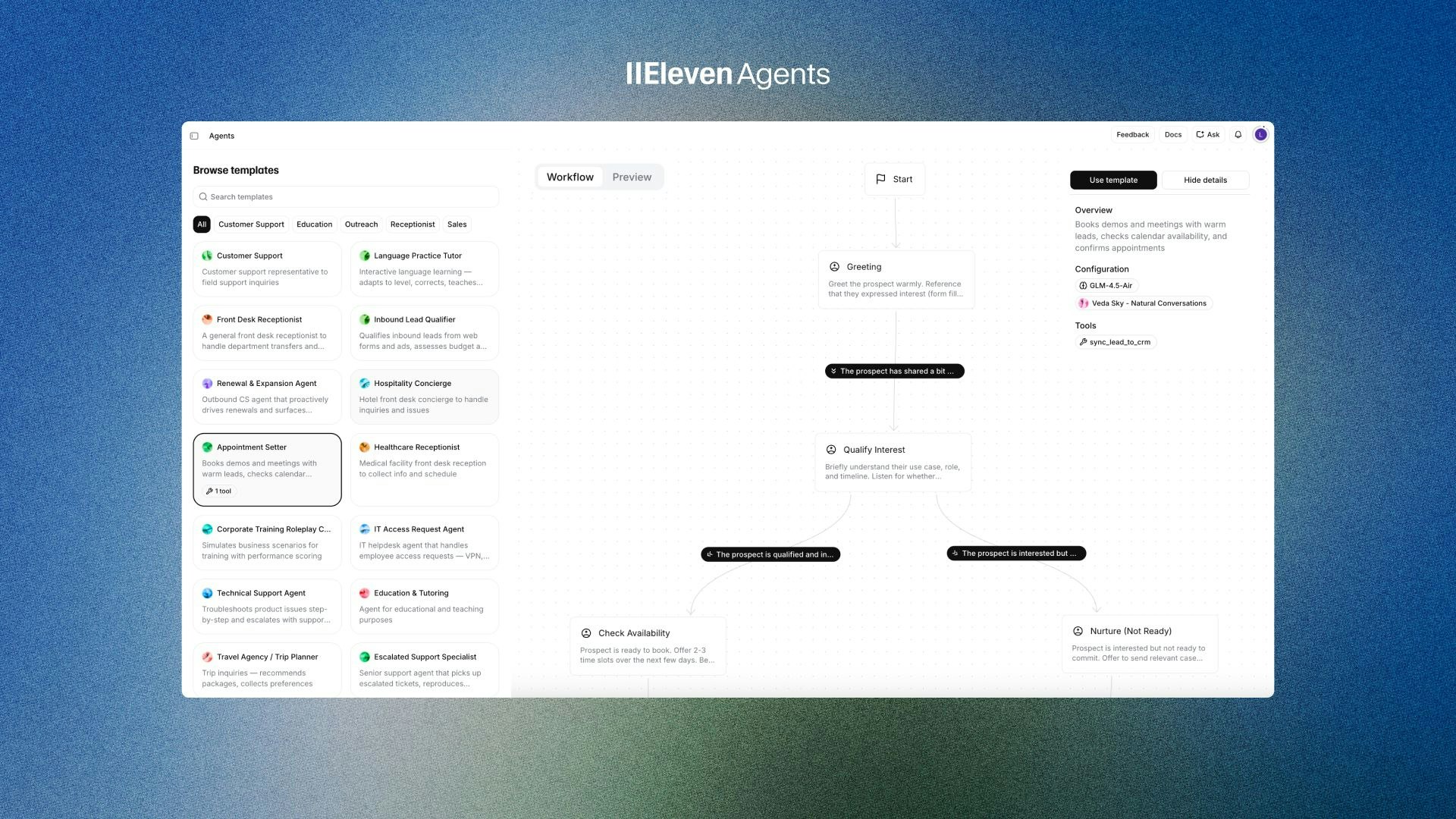 ElevenLabs Agent Templates gallery image