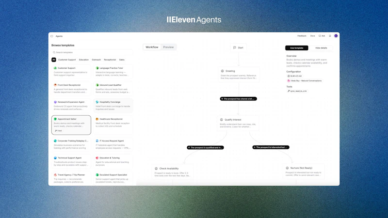 ElevenLabs Agent Templates screenshot 3