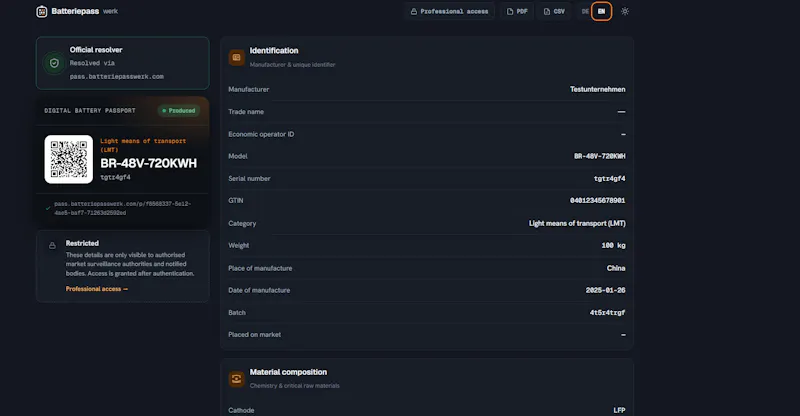 Batteriepasswerk screenshot 1