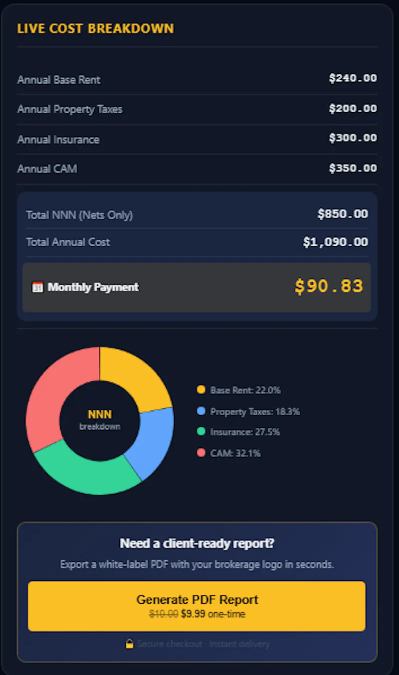 How to Calculate NNN Lease screenshot 3