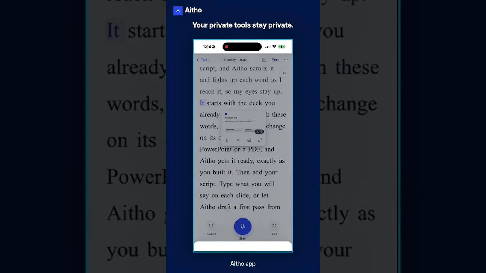 Aitho screenshot 3 (video preview)