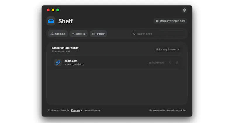 Shelf screenshot 1