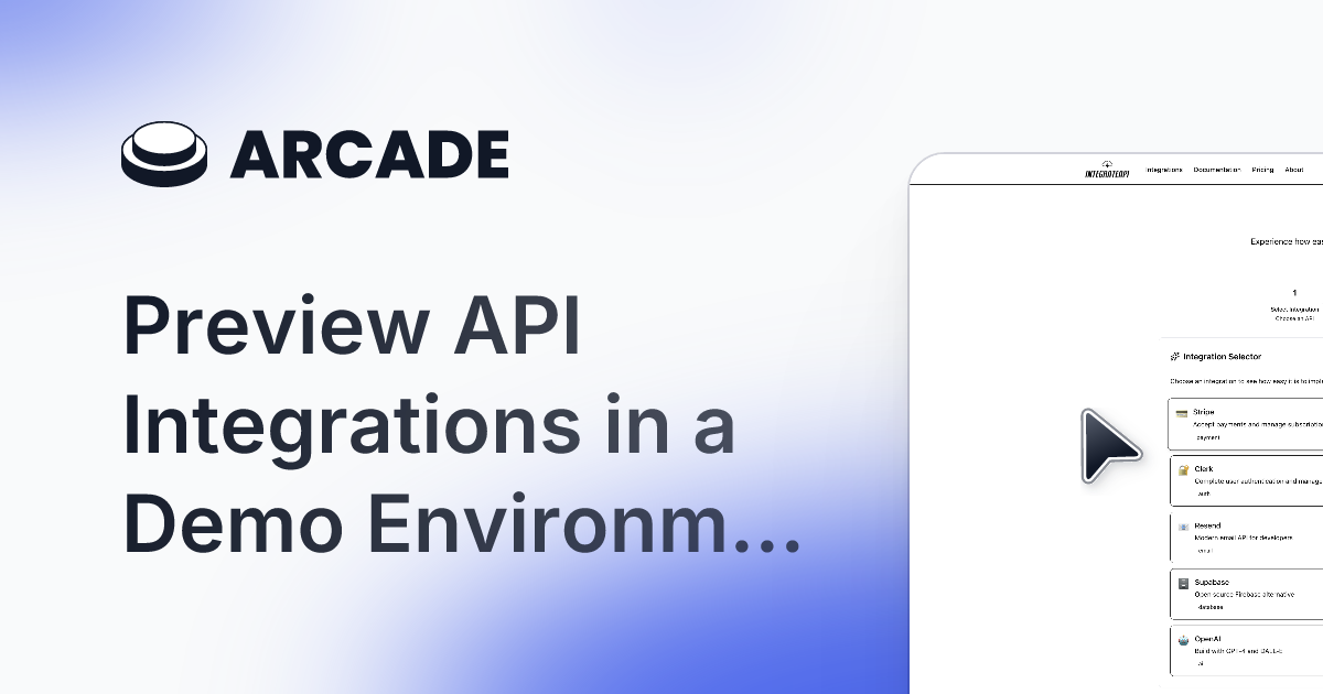 Integrate API - Screenshot 5 showing product features and functionality