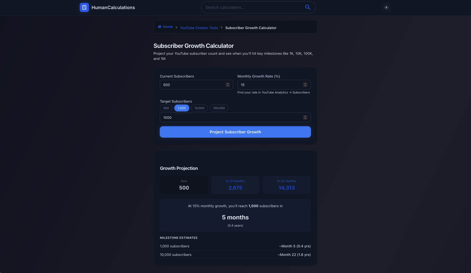 HumanCalculations gallery image