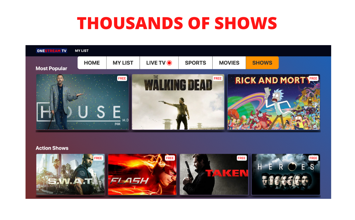 OneStream TV gallery image