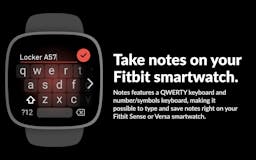 Notes app with keyboard for Fitbit OS media 2