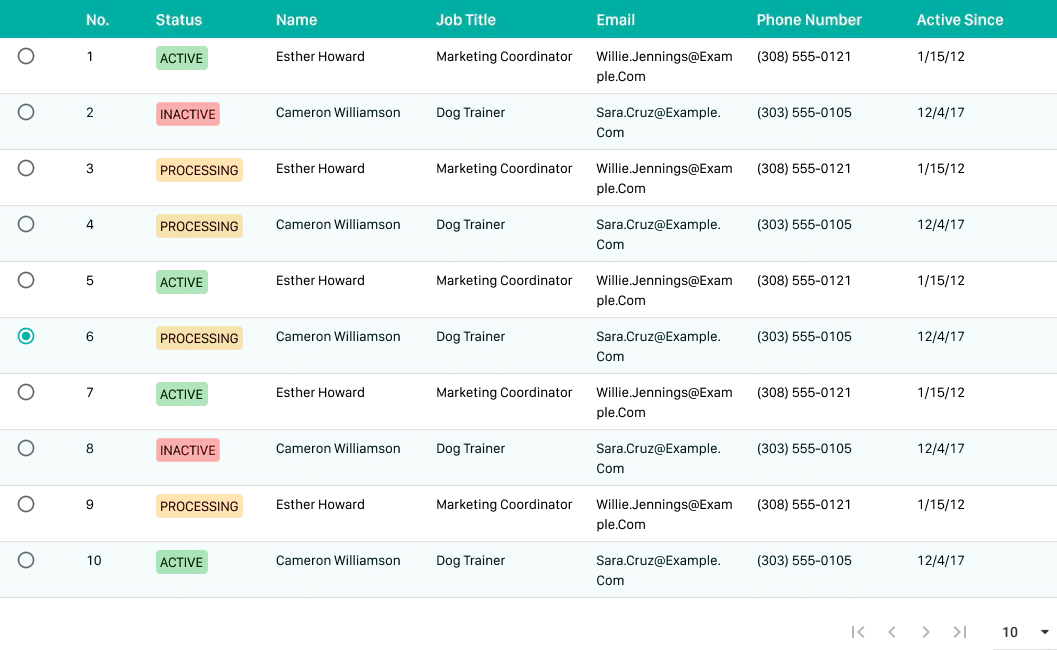 RTL/LTR Responsive Tables in Figma gallery image