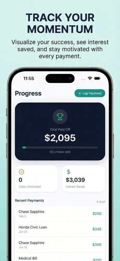 Debt Payoff Planner Pro - Main product screenshot demonstrating key features and user interface