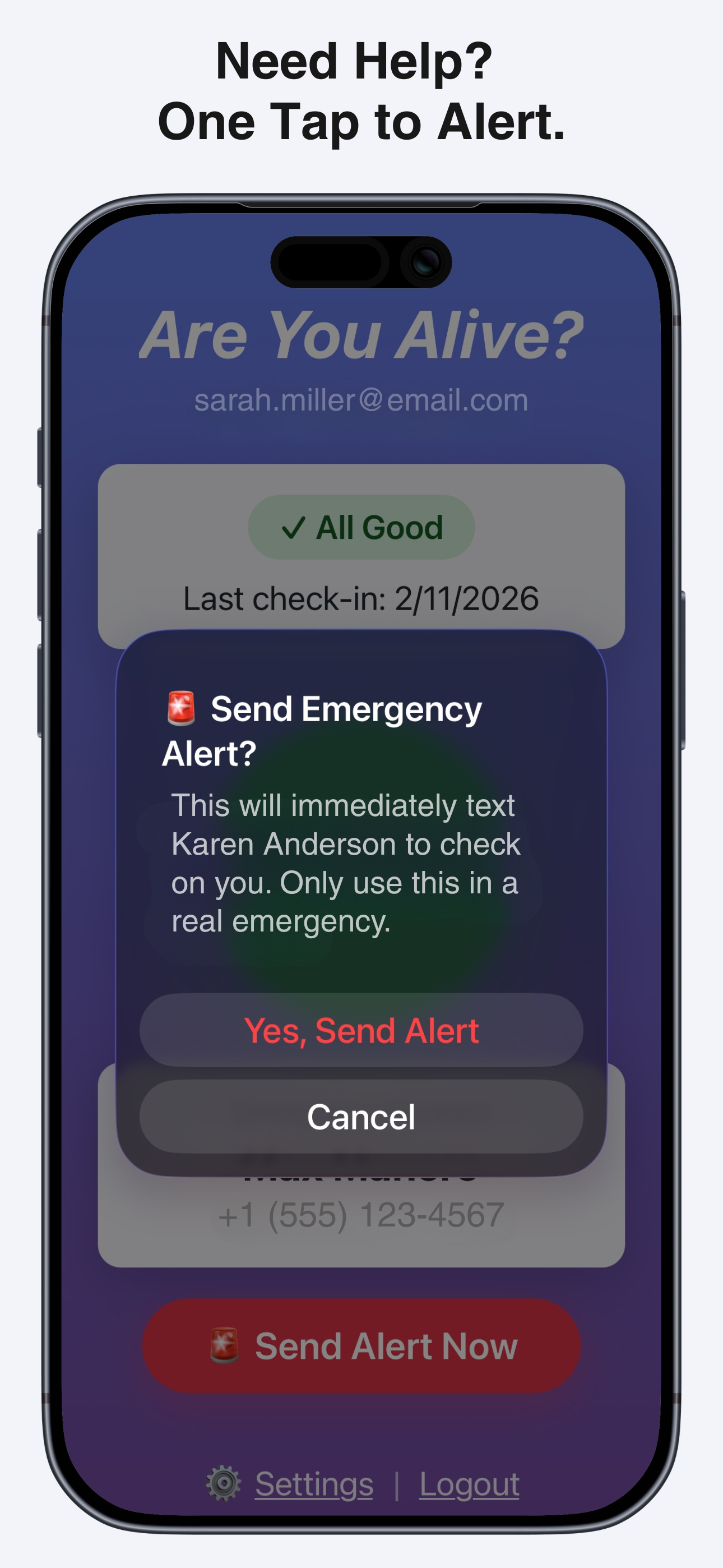 I'm Alive Today — Daily Check-In App gallery image