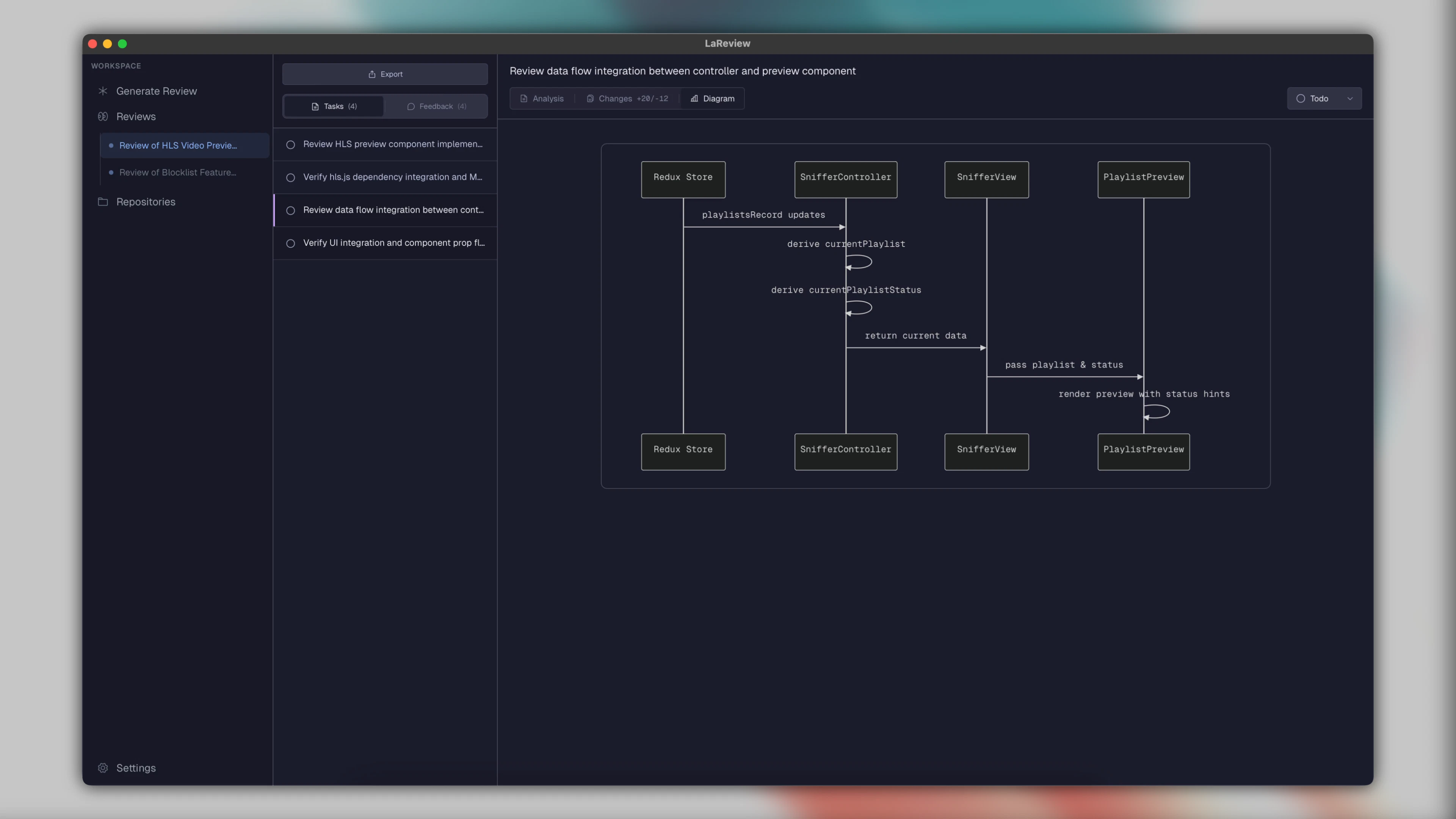 LaReview screenshot 1