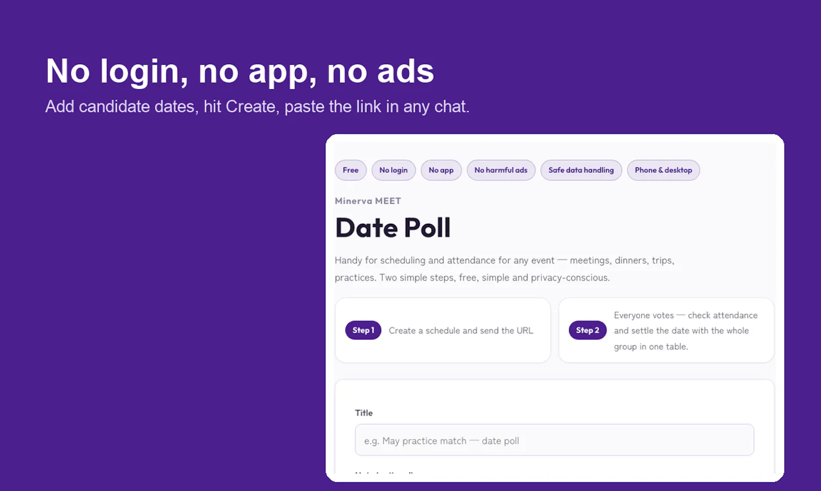 Minerva MEET Date Poll screenshot 2