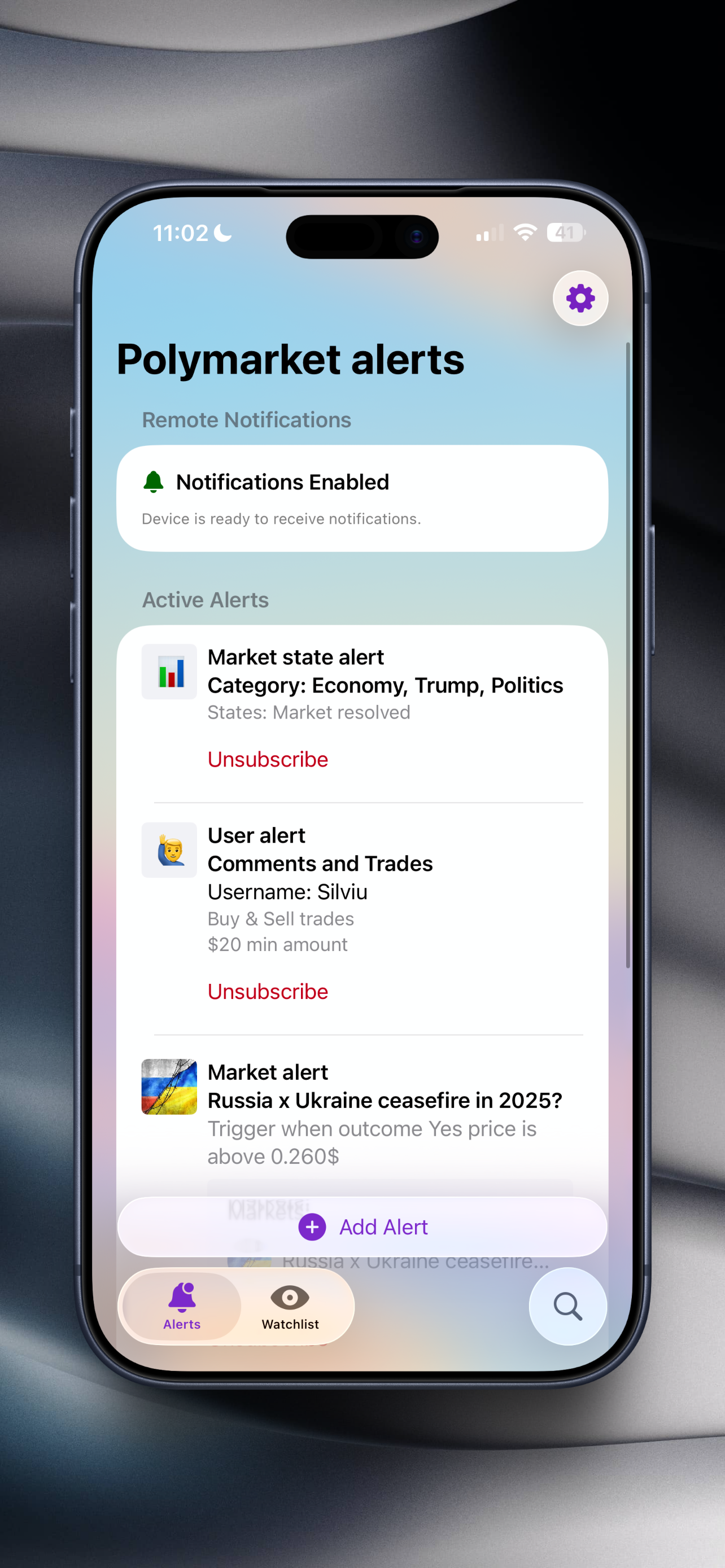 Polymarket Alerts gallery image