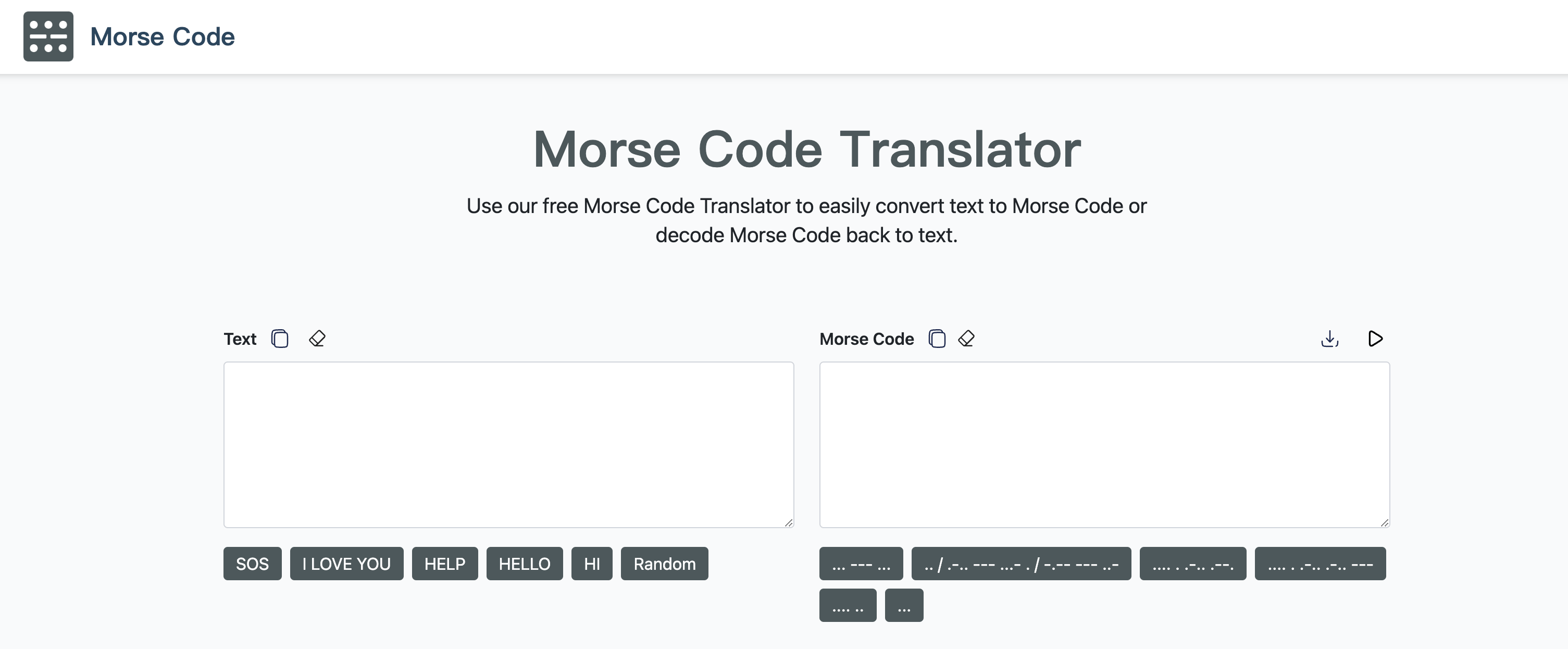 Codice Morse - Traduttore di codice Morse media 1