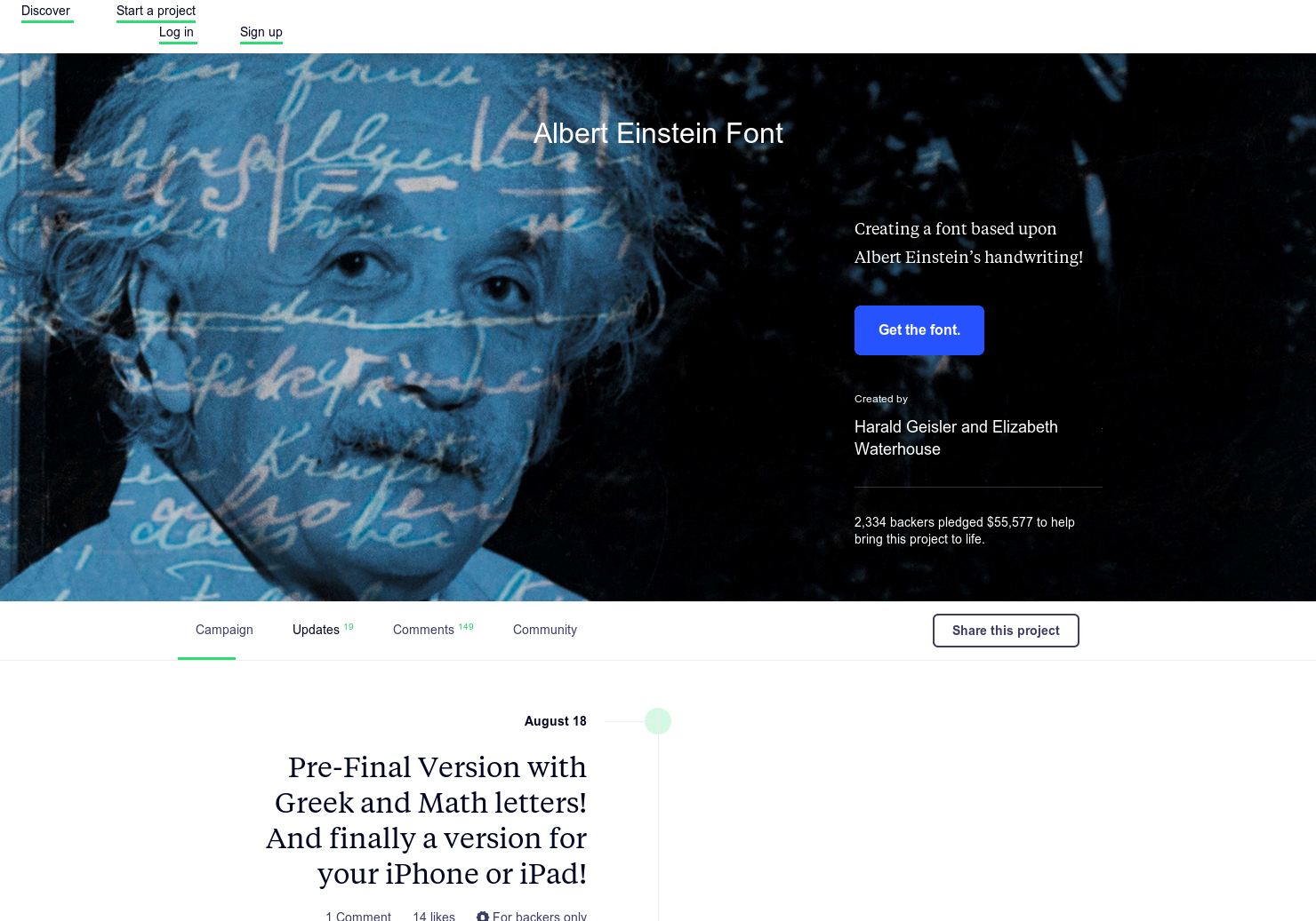 Albert Einstein Font