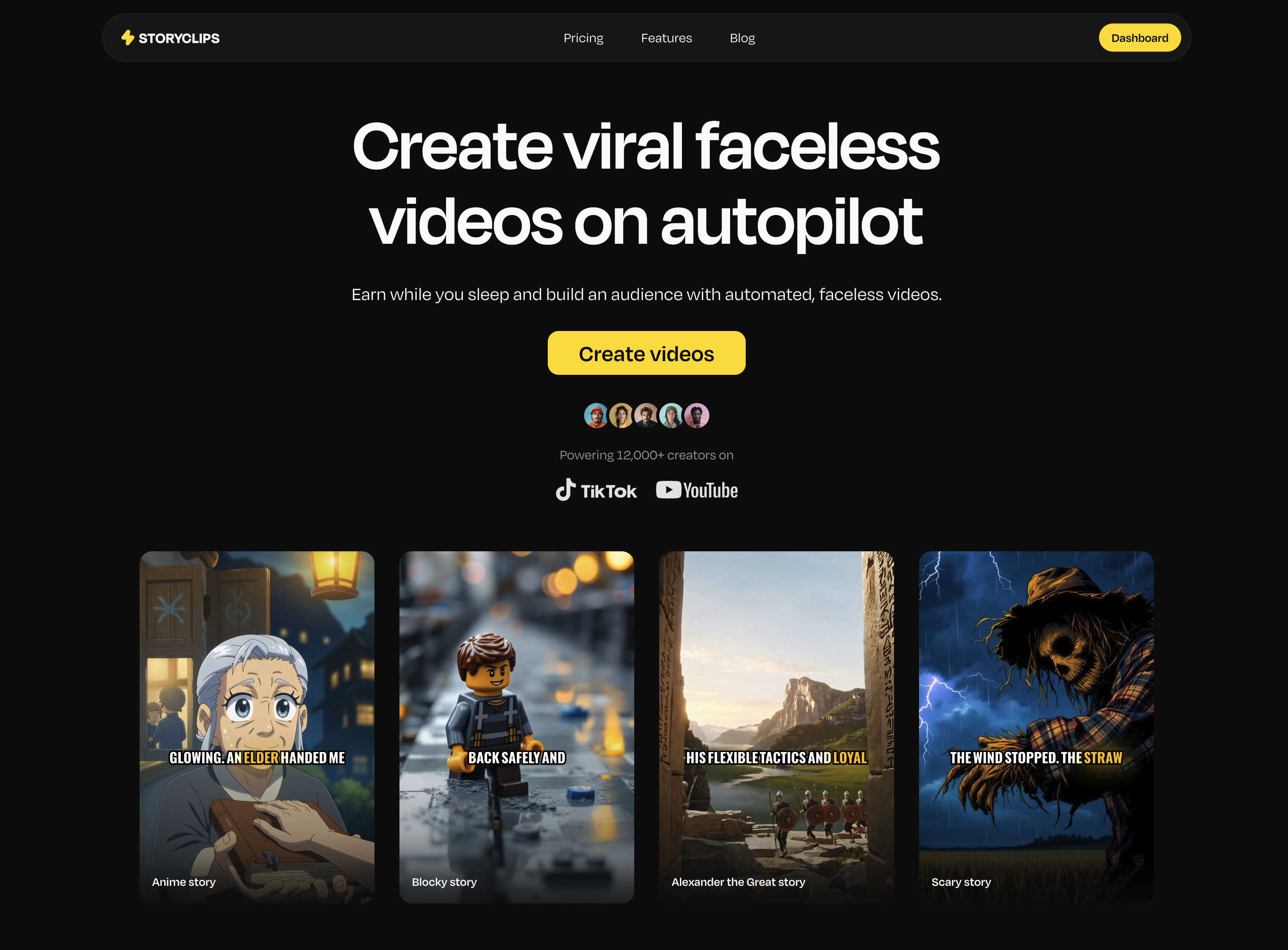 Storyclips - Main product screenshot demonstrating key features and user interface