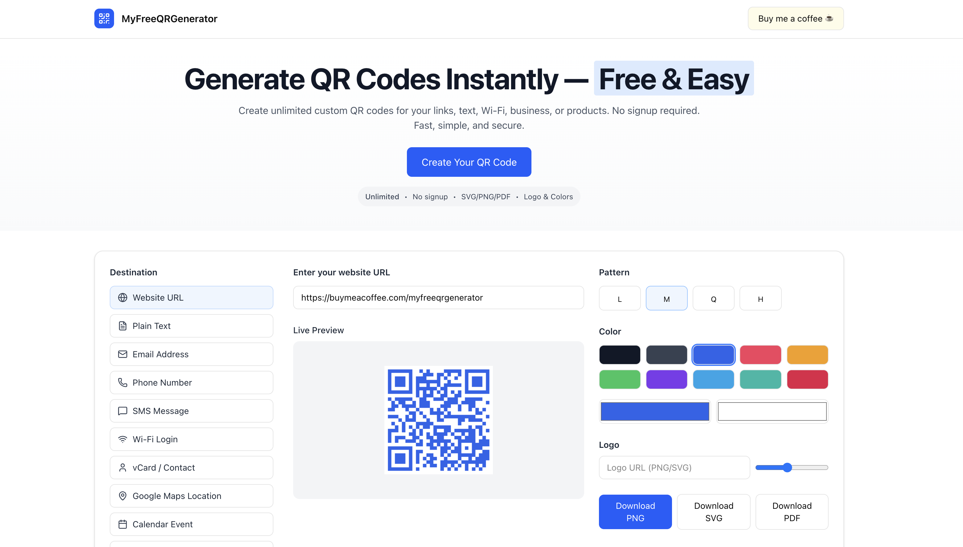 Free QR Code Generator  (SVG/PNG/PDF) gallery image