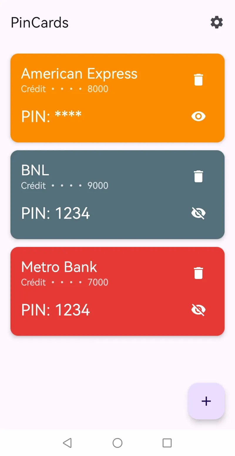 PinCards screenshot 2