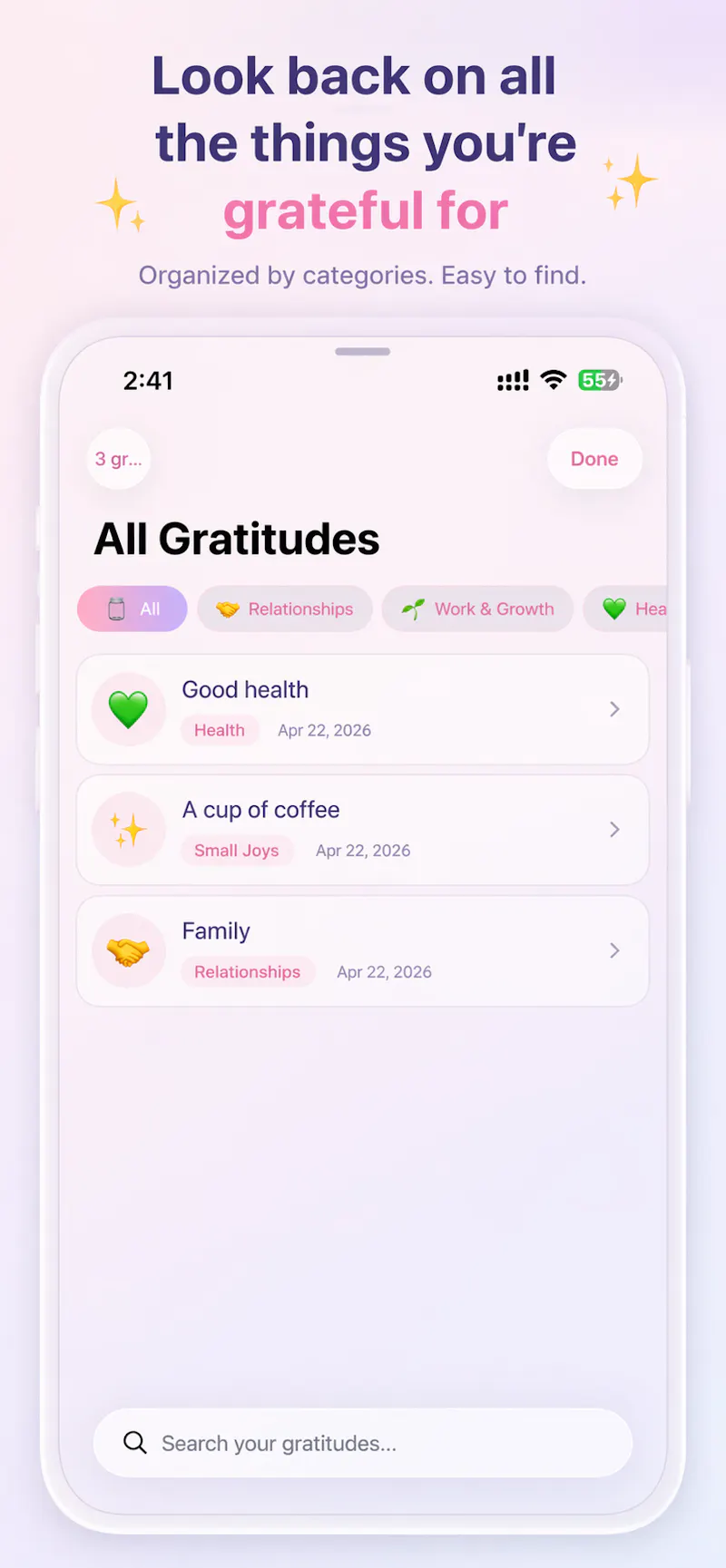 Gratitudes Jar screenshot 2
