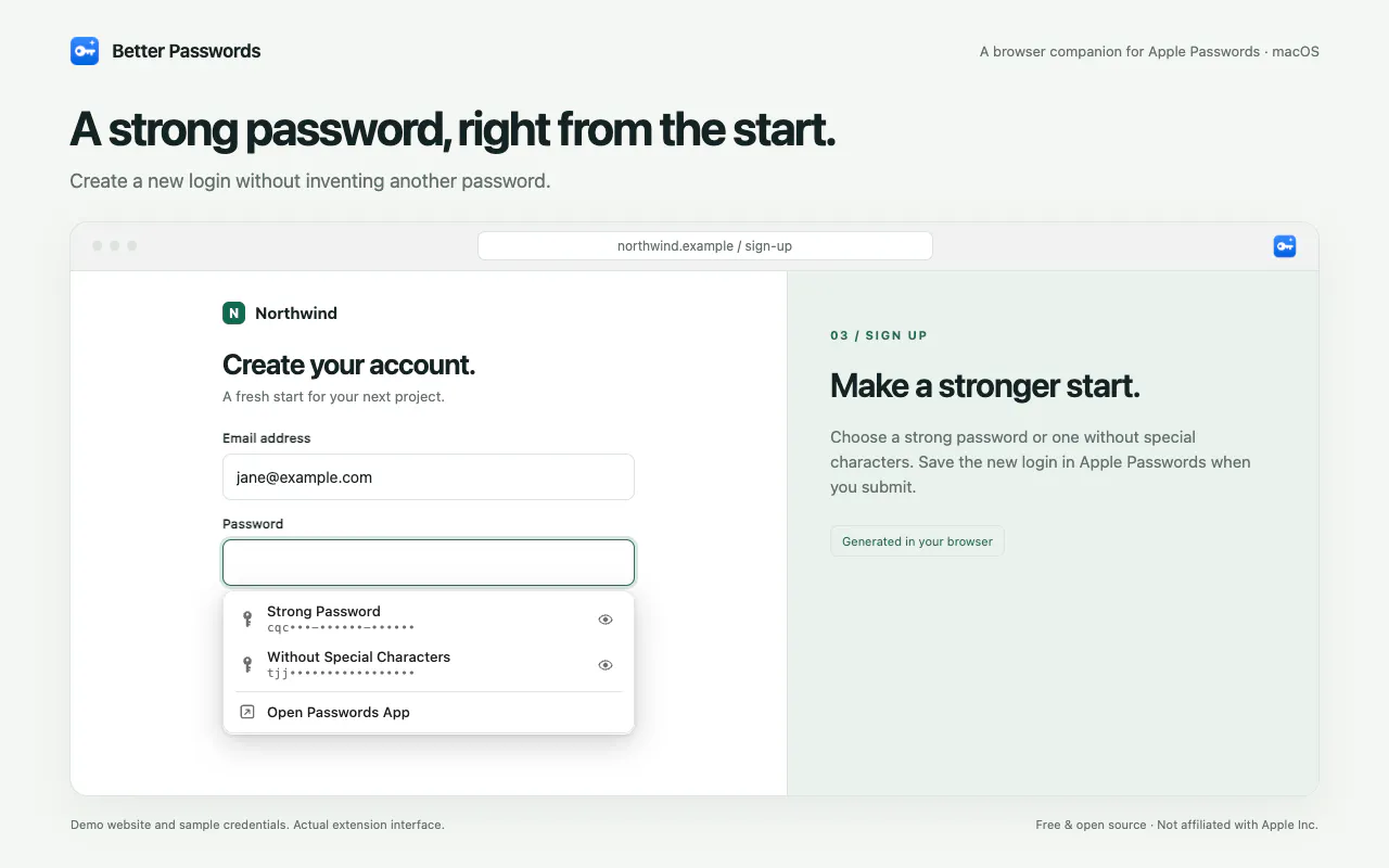Better Passwords - for Apple Passwords gallery image