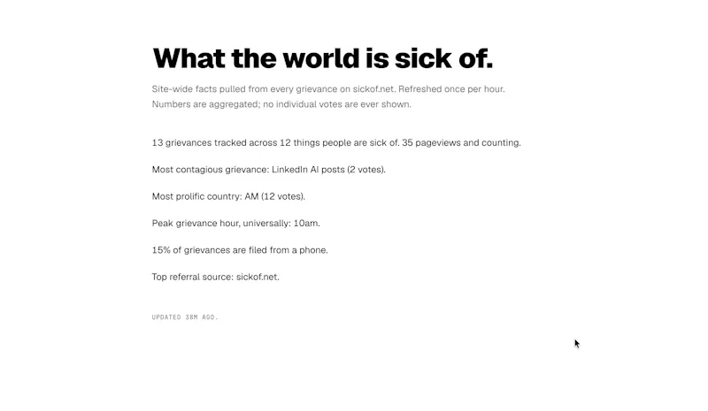 sickof.net screenshot 3