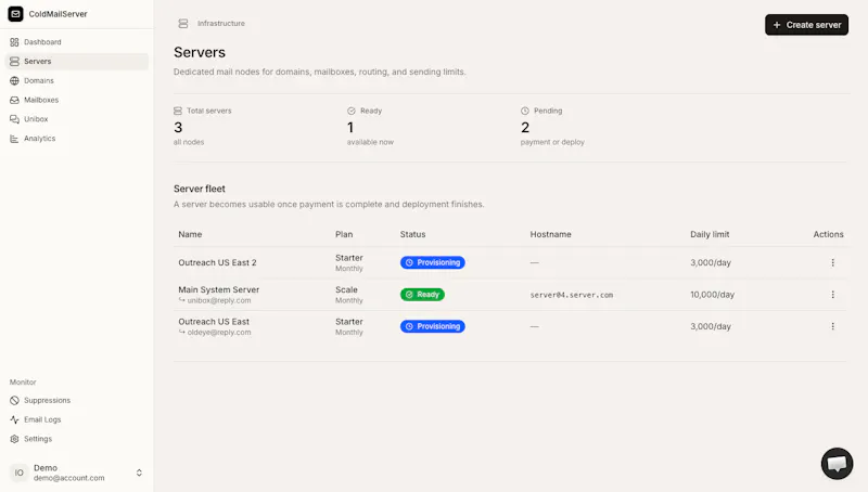 Cold Mail Server screenshot 3