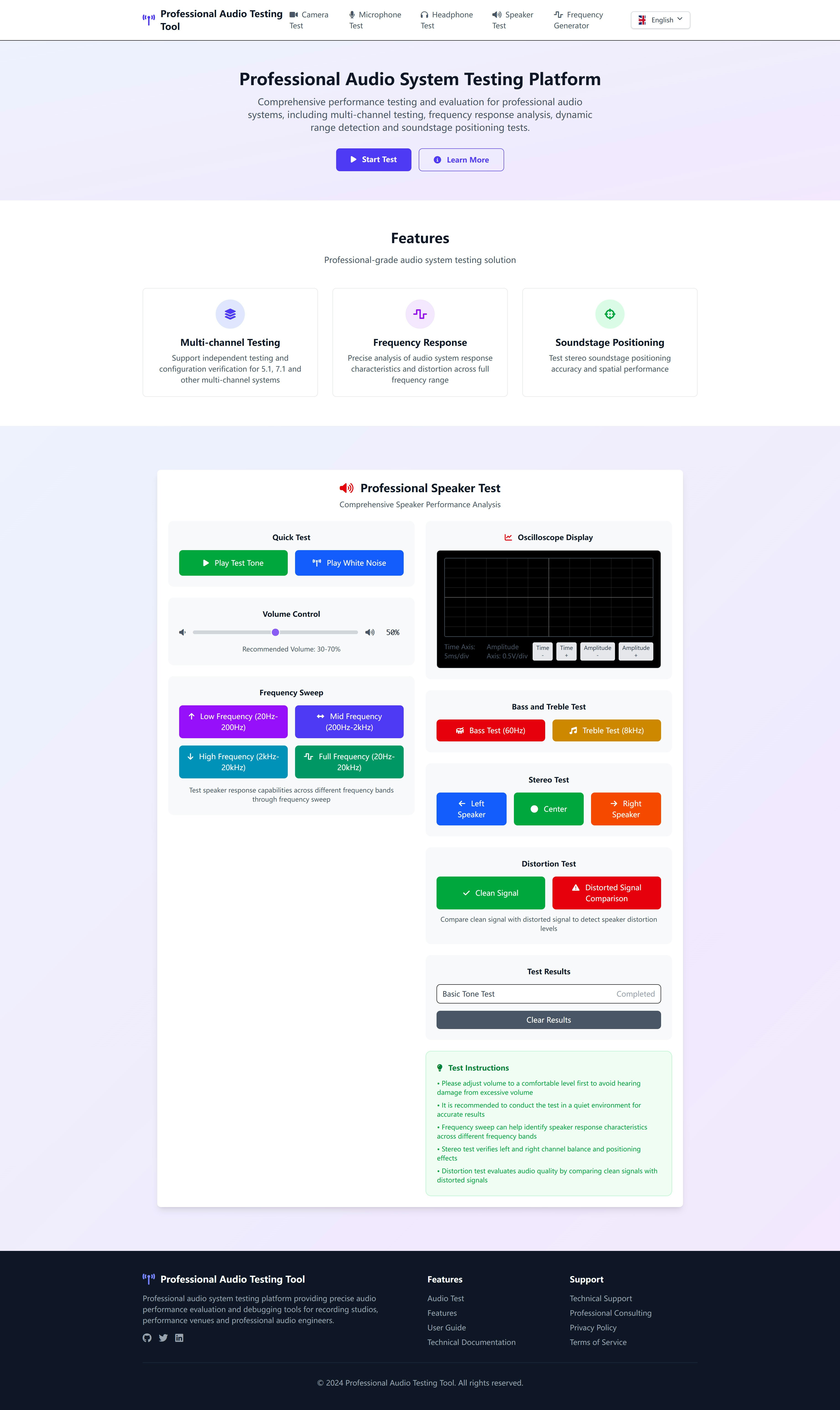 Média Outil de test de périphérique audio et vidéo - Outil de test de matériel audio et vidéo gratuit professionnel 4