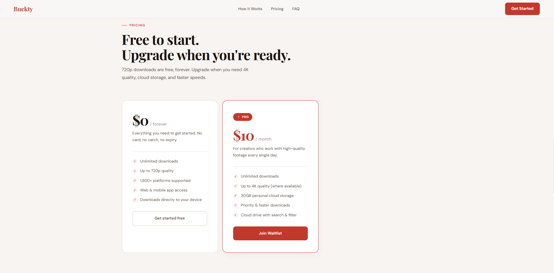 Buckty - Screenshot 3 showing product features and functionality