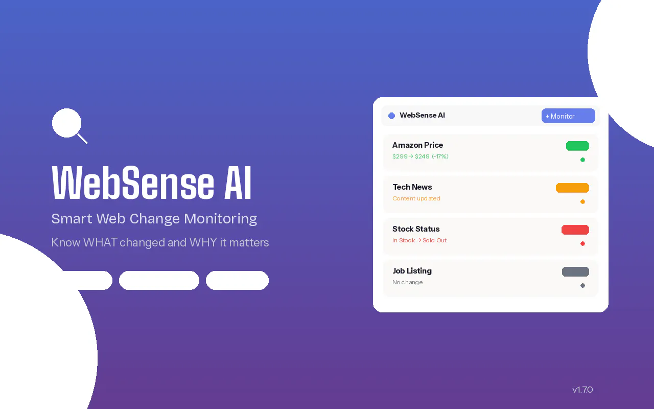 WebSense AI - Smart Web Monitor 專案橫幅