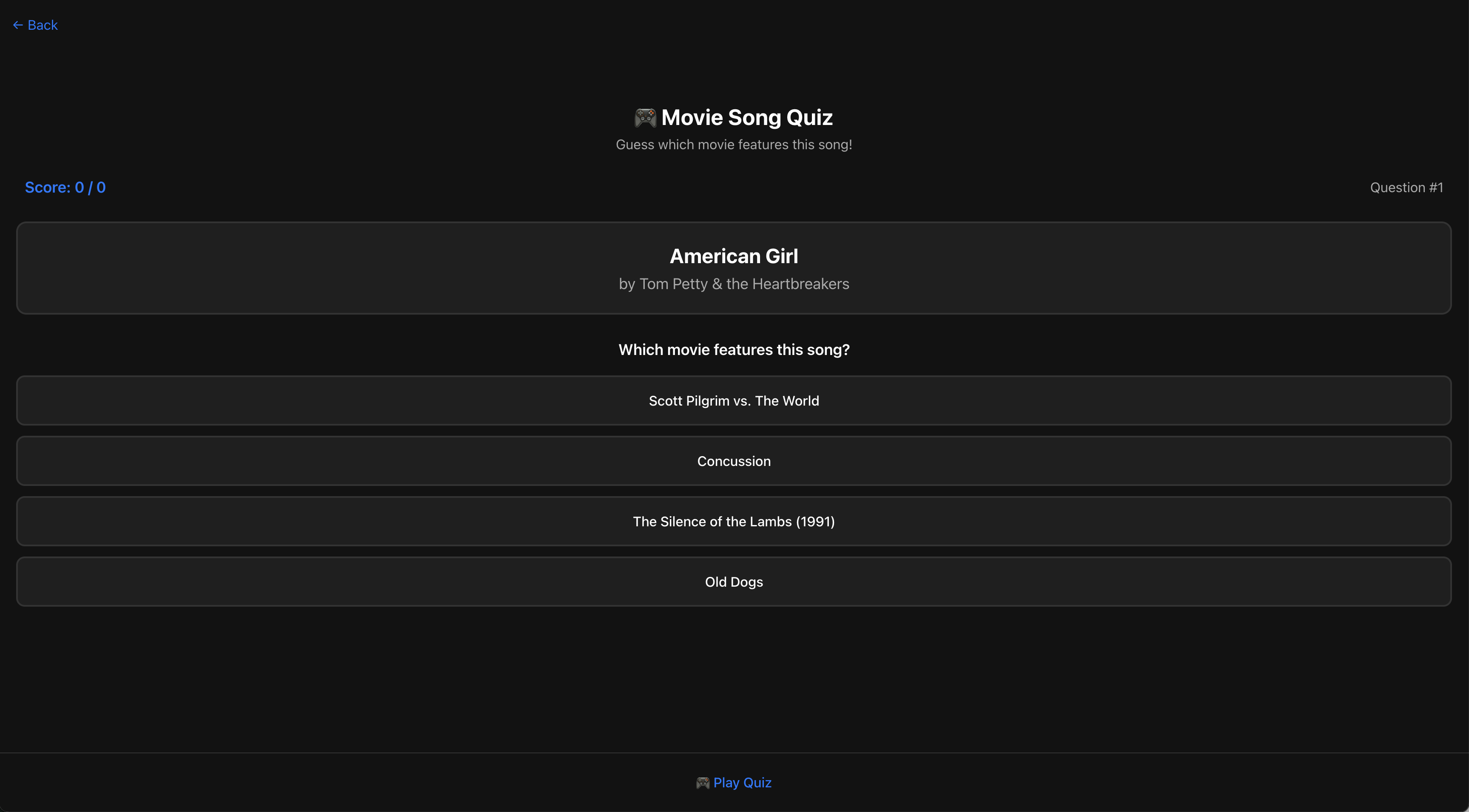 Movie Song Database - Screenshot 4 showing product features and functionality