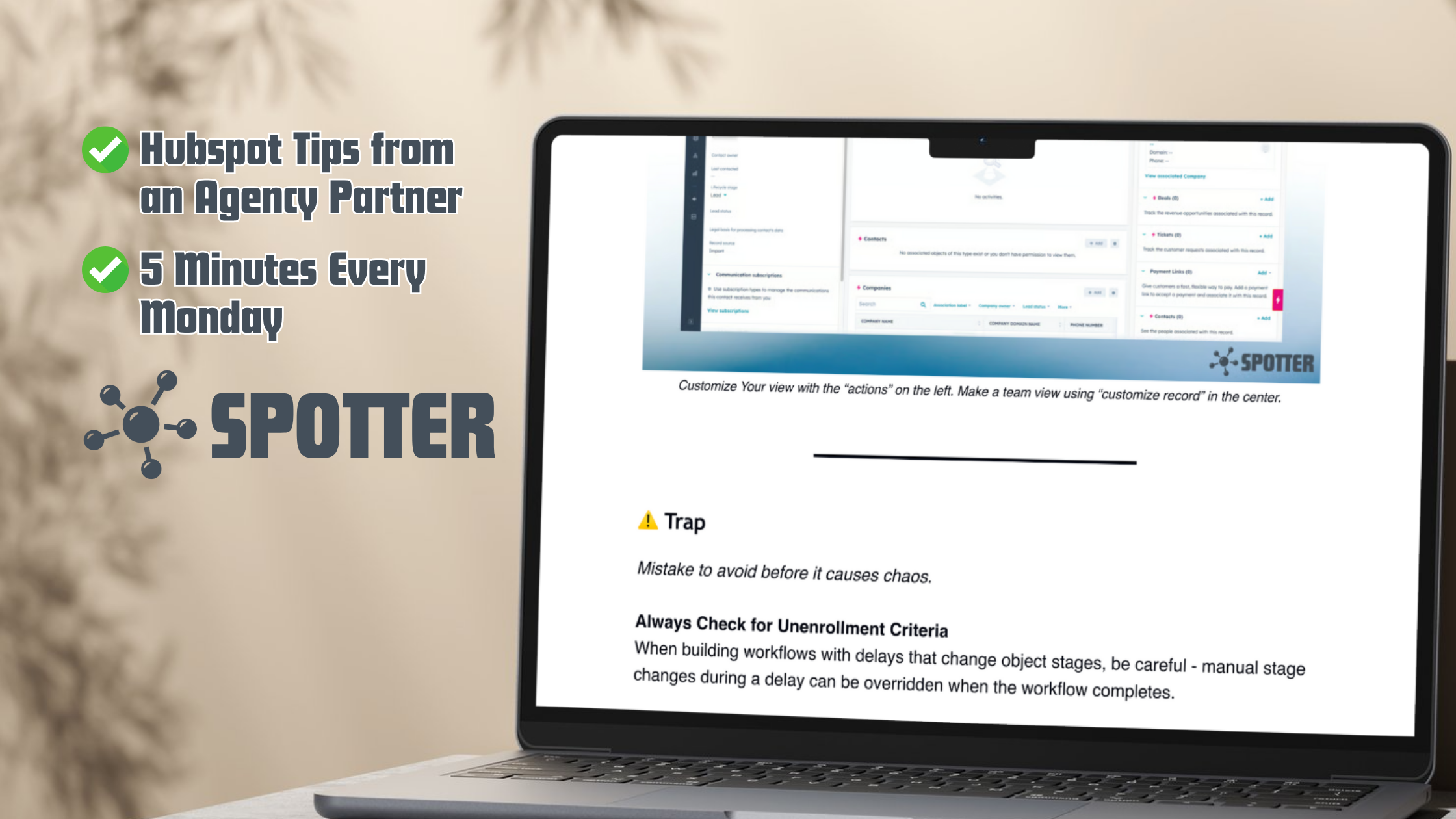 Spotter Newsletter - 5 Minuten Hubspot -Lernen jeden Montagmorgen Medien 1