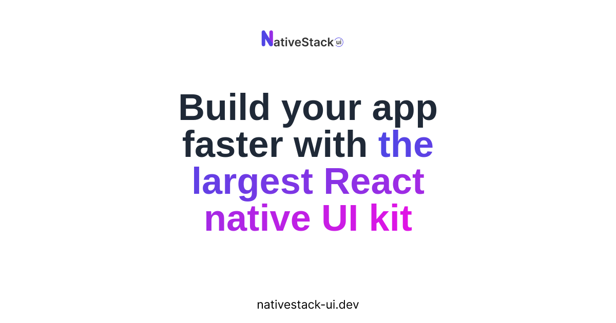 Nativestack UI।सुंदर घटक media 2