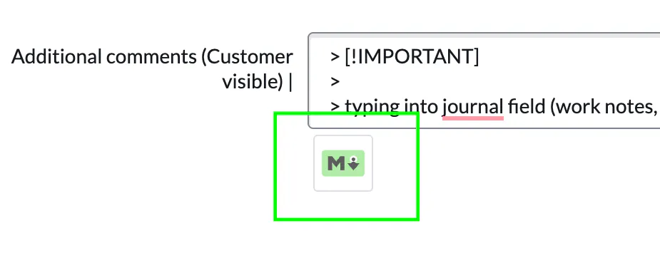 Markdown to ServiceNow gallery image