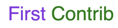 First Contrib
