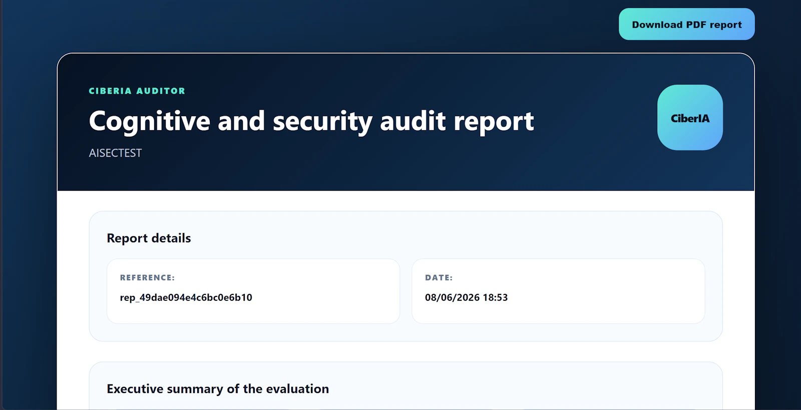 CiberIA AI Auditor screenshot 5