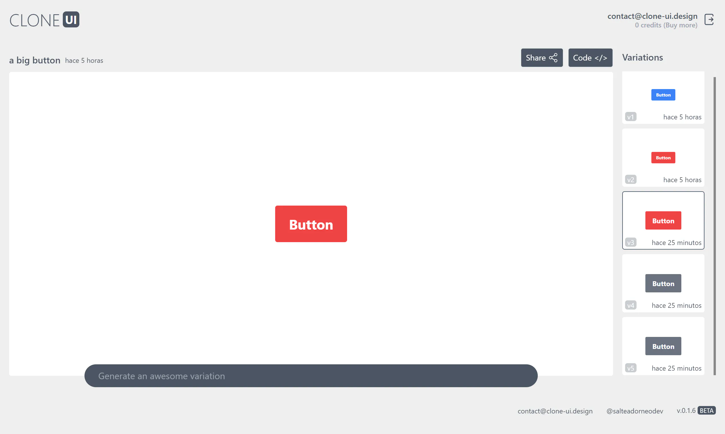 Clone UI: Generate UI components with simple prompts | Product Hunt
