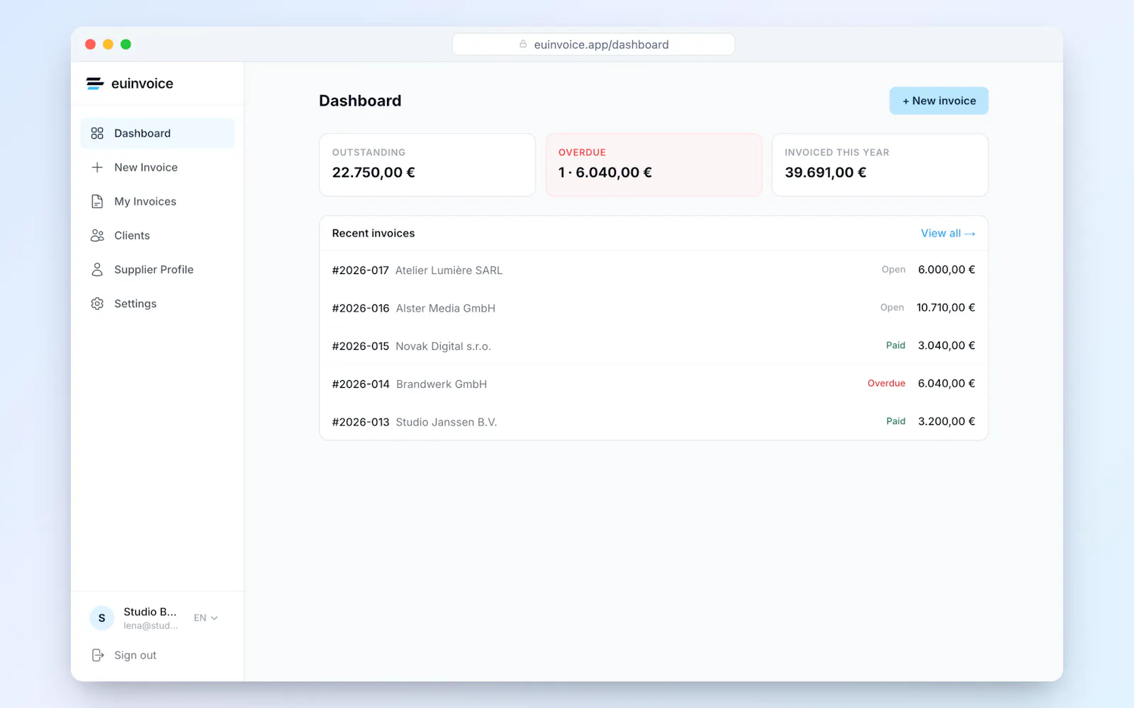 euinvoice.app screenshot 3