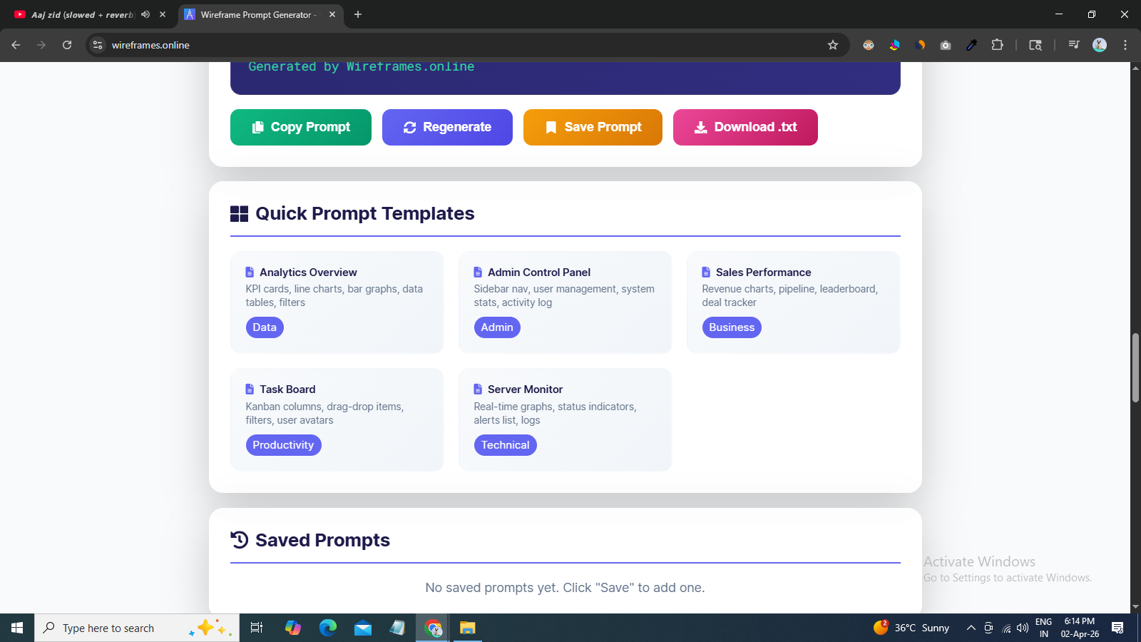 Wireframes.online gallery image
