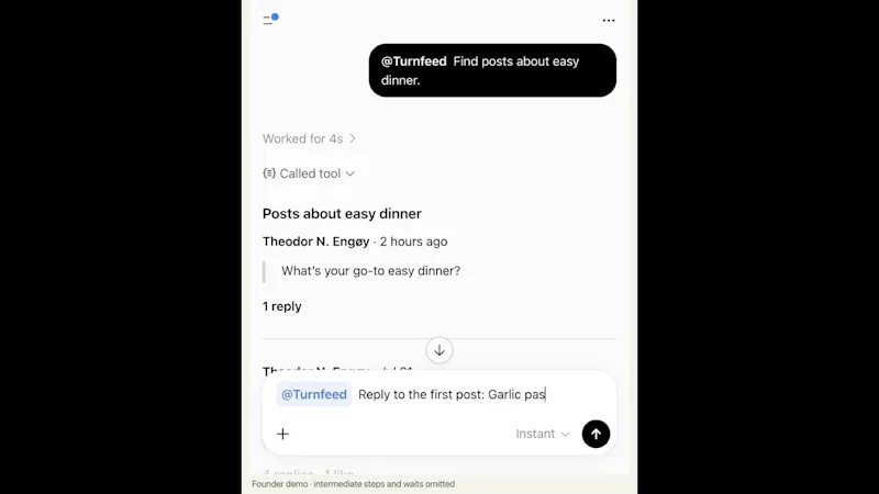 Turnfeed screenshot 2 (video preview)