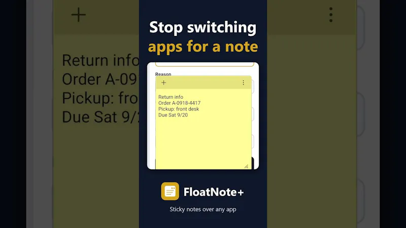 FloatNote+ screenshot 1 (video preview)