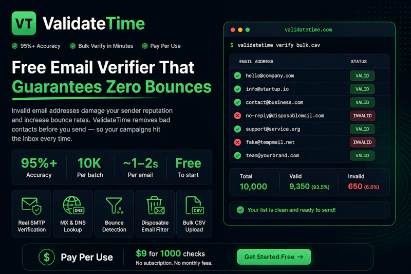 Free Bulk Email Verifier  screenshot 1