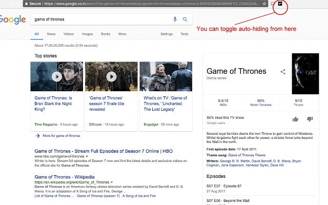 Auto Hide Game Of Thrones Spoilers gallery image