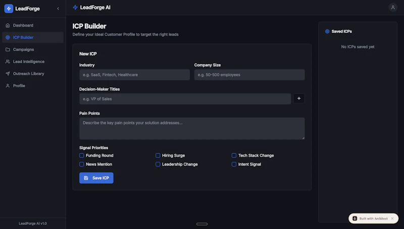 LeadForge AI by Lyzr screenshot 2