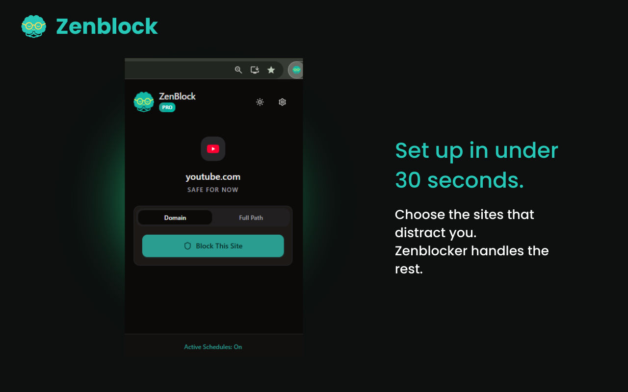 ZenBlock - Mindful website blocker gallery image